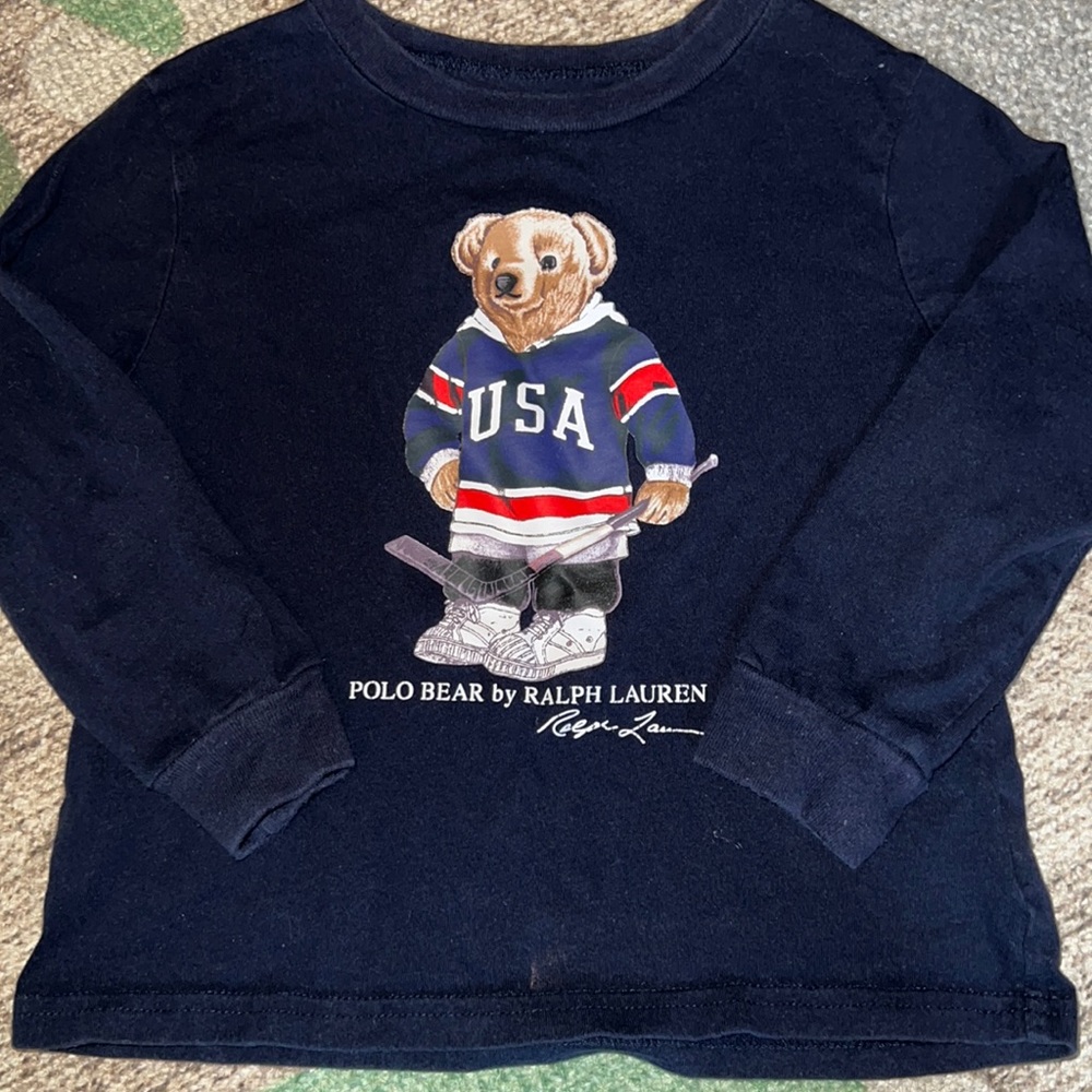 Long sleeve Ralph Lauren bear shirt